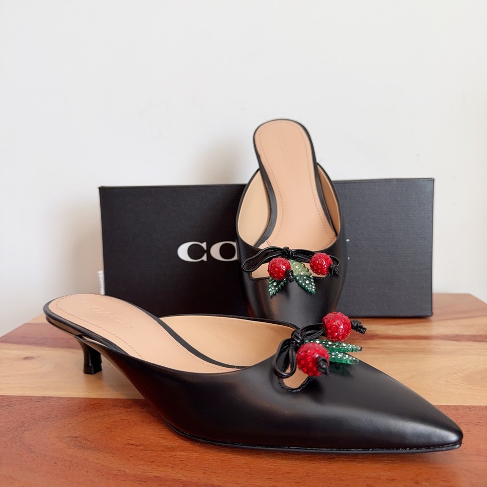 NWT Coach Mule With Cherries size US7